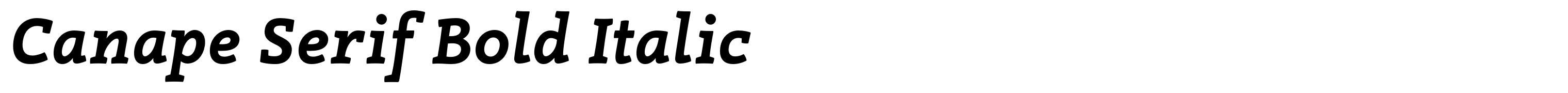 Canape Serif Bold Italic